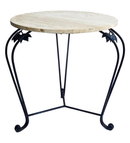 Vintage Wrought Iron Table with Marble Top (1 of 6)