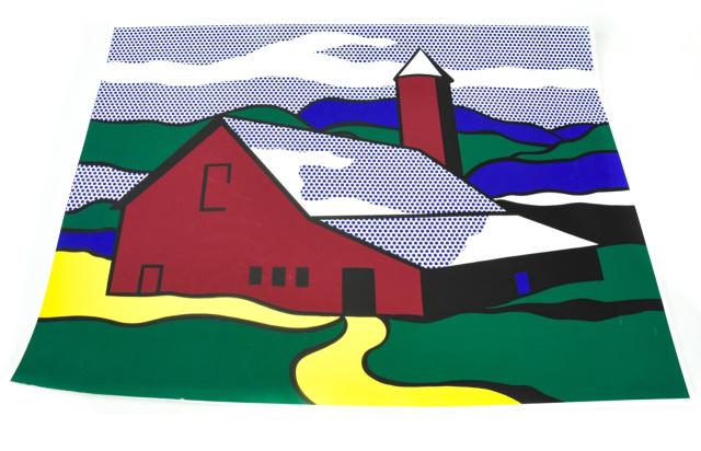 Signed Roy Lichtenstein Red Barn II Poster (1 of 9)