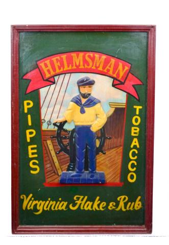 Hand Painted & Carved Helmsman Tobacco Sign (1 of 8)