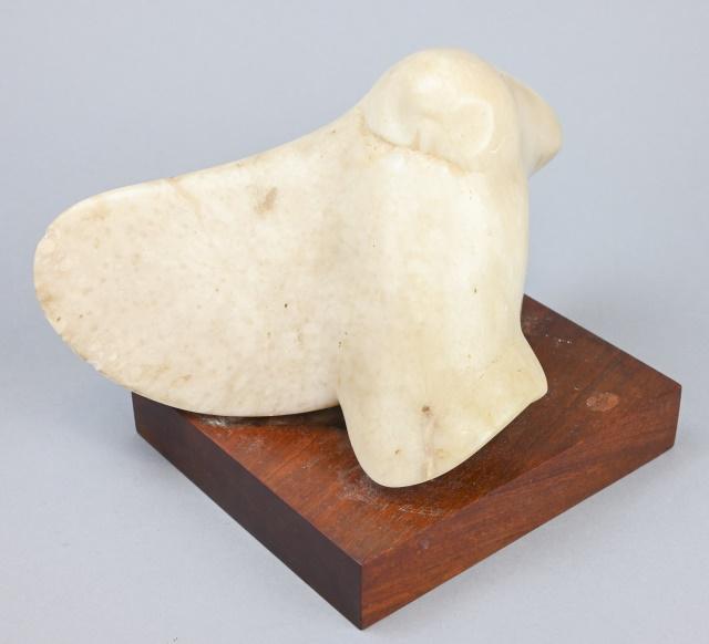 Inuit Polished Marble Mounted Sculpture of Owl (1 of 7)