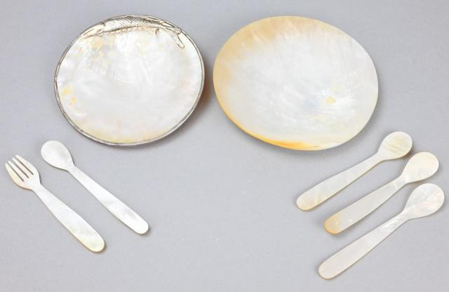 Sterling Silver & Mother of Pearl Caviar Dishes (1 of 11)
