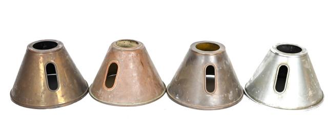 4 Industrial Metal Cone Shade: 4 Industrial Metal Cone Shade.Measures 7.25 inches x 12 inches diameter.
