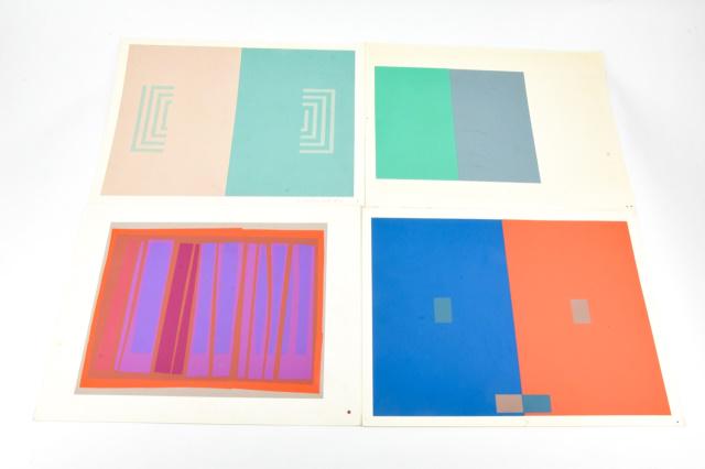 4 Josef Albers Interaction Of Color Silkscreens (1 of 7)