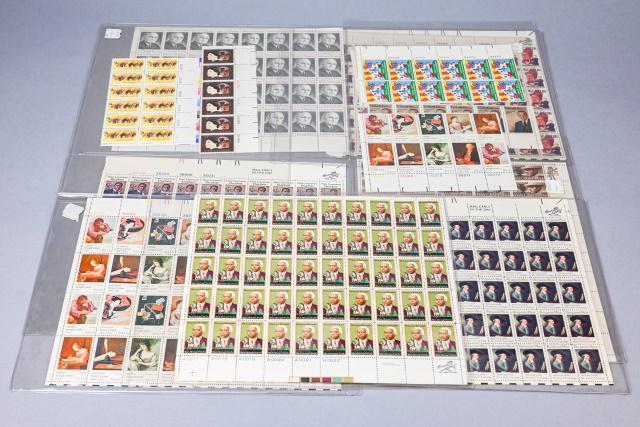 US Postage Stamps With Figural Theme: US Postage Stamps With Figural Theme. Includes, Lyndon B, Black Heritage USA, Benjamin West, DW Griffith, W.C. Fields, Harry S. Truman and more.