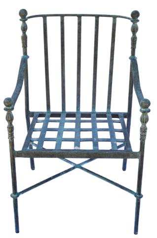 Michael Taylor Montecito Steel Dining Chair: Michael Taylor 'Montecito' Dining Chair with Stretcher Base.Measures 24 inches x 36 inches x 23 inches, seat height 17 inches