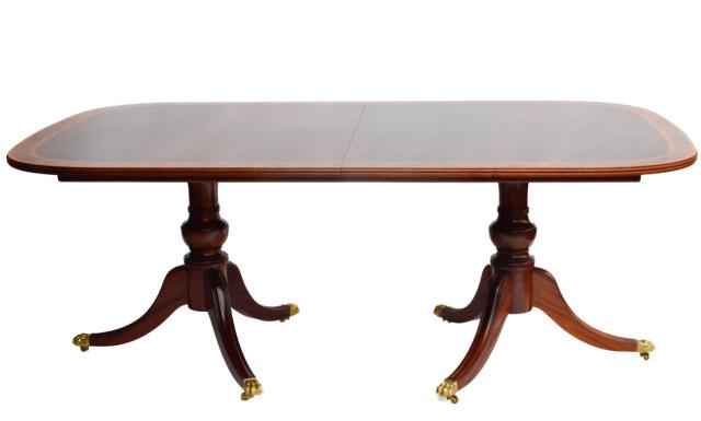 Georgian Style Mahogany Double Pedestal Table (1 of 13)