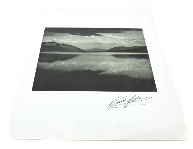 Signed Ansel Adams Lake MacDonald Photolithograph (1 of 8)