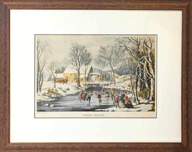 Antique Currier & Ives Framed Lithograph (1 of 9)