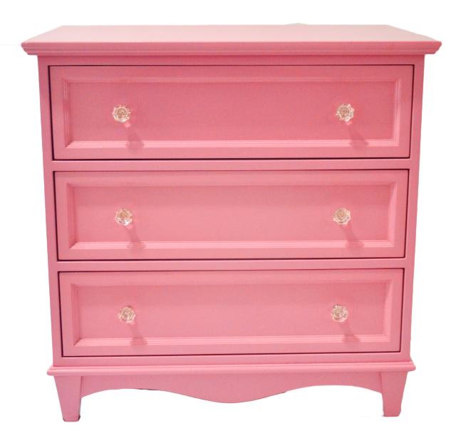 Shabby Chic Pink Painted Kid's Dresser (1 of 11)