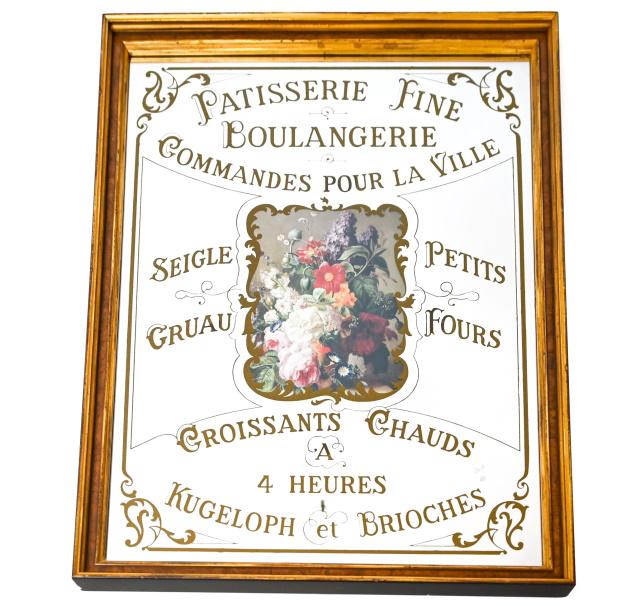 Vintage French Bakery Mirrored Framed Sign (1 of 8)
