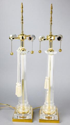 Underwriters Laboratories Brass Glass Column Lamps (1 of 9)