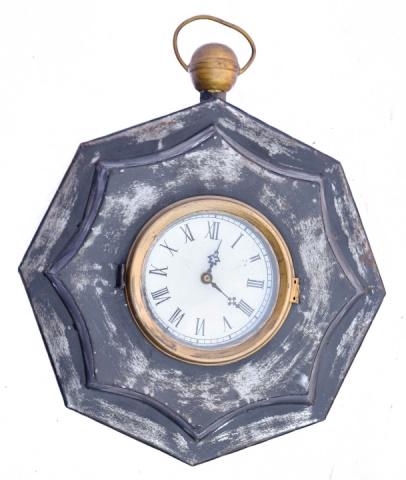 French Provincial Octagonal Tole Wall Clock (1 of 3)