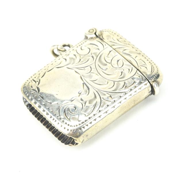 Antique English Sterling Silver Vesta Case Locket (1 of 7)