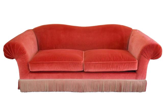 Kravet Furniture Upholstered Fringe Skirted Sofa (1 of 8)