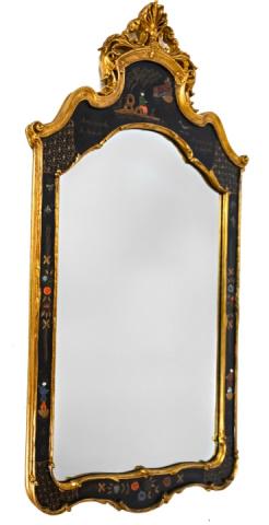 Karges Chinoiserie Style Carved & Lacquered Mirror (1 of 10)