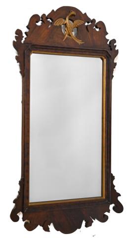 Antique Carved Chippendale Phoenix Motif Mirror (1 of 8)