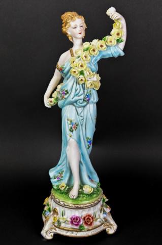 Antique Meissen Figure Roman Goddess Flora (1 of 7)