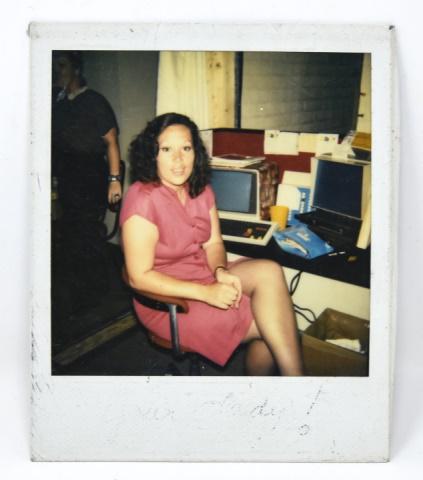 Andy Warhol Polaroid - Estate of Andy Warhol: Andy Warhol Polaroid - Estate of Andy Warhol. Polaroid by Andy Warhol. Stamped and authenticated from The Estate of Andy Warhol on backside. Measures 4.25 inches x 3 3/8 inches.