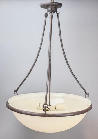 Underwriters Alabaster Glass Bowl Pendant Light (1 of 10)
