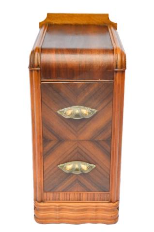 Art Deco Waterfall Side Table Nightstand (1 of 10)
