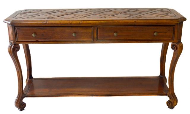 French Country Hand Carved Console Table (1 of 12)