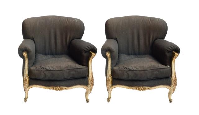 French Maison Jansen Carved Upholstered Armchairs (1 of 11)