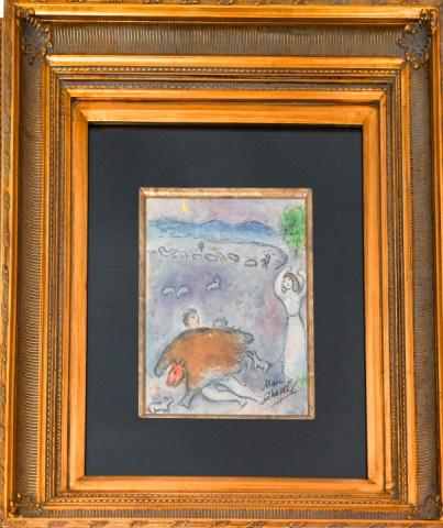 Marc Chagall Signed Framed Print "La Ruse" w COA (1 of 12)