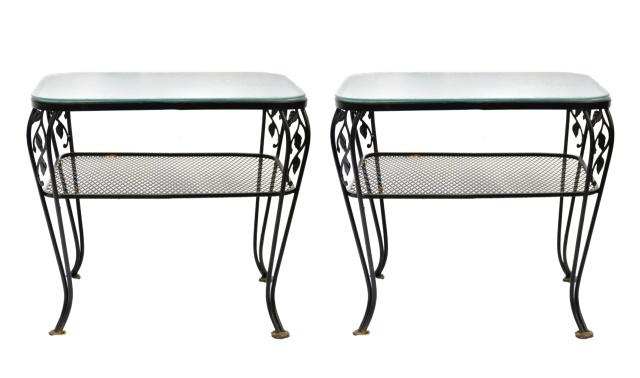 Woodard Black Painted Wrought Iron Side Tables (1 of 6)