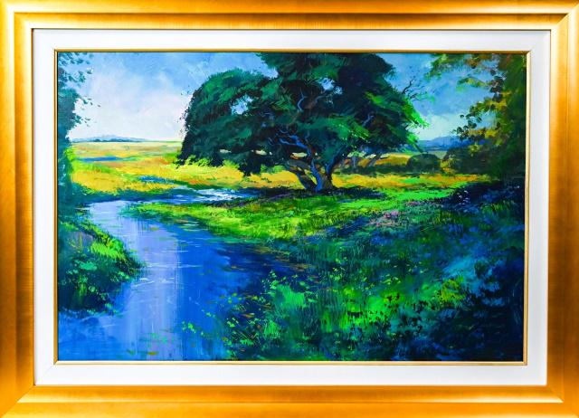 Michael Schofield "Breaking the Banks" Painting: Michael Schofield "Breaking the Banks" Oil on Canvas Painting with Certificate of Authenticity.Frame measures 32 inches x 44 inches, art 24 inches x 36 inches.
