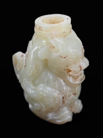 Eastern Han Dynasty Carved Mythical Beast: Eastern Han Dynasty Carved Mythical Beast. Was used as some type of finial or bracket. 1.5 inches tall.