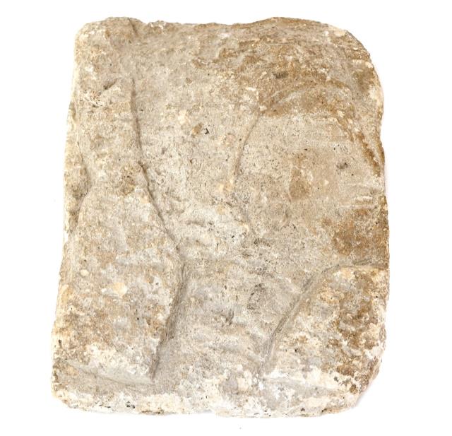 Antiquity Carved Stone Greco Roman Tile: Antiquity Carved Stone Greco Roman Portrait Tile. 9 inches x 6 inches.