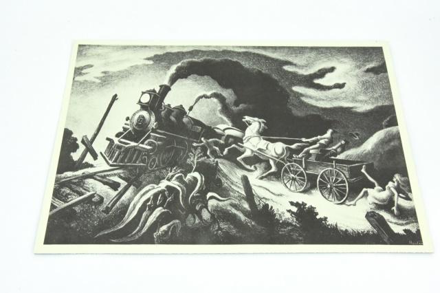 Thomas Hart Benton Prints Including Loading Corn: Collection 5 Thomas Hart Benton (American, 1889-1975) Prints Including "Loading Corn". All measure approximately 8.25 inches x 11.25 inches.