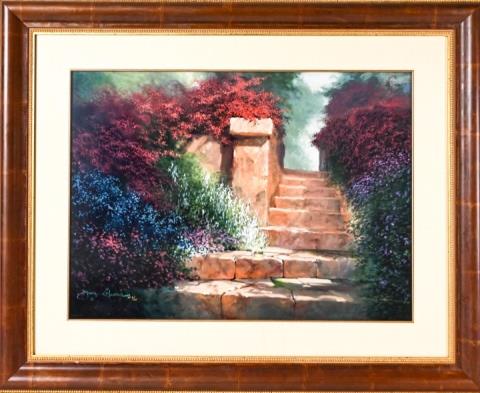 James Coleman Framed Numbered Cibachrome: James Coleman Framed Numbered AP 6/25 Cibachrome Titled "Garden Light" Dated 1993. Framed measures 34 inches x 22 inches, art measures 21 inches x 29 inches