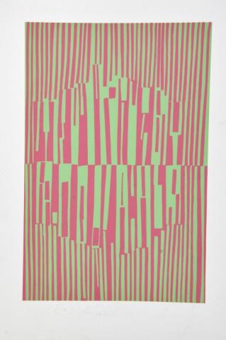 Josef Albers Silkscreen Interaction of Color 1963: Josef Albers Silkscreen Interaction of Color 1963. Silk screen / serigraph from the important Albers project "Interaction of Color", published in 1963 by Yale University Press in a limited edition. Me
