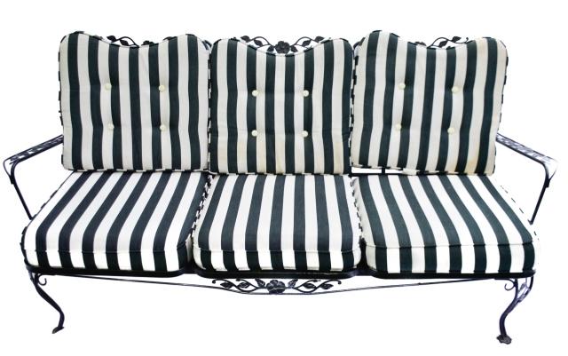 Woodard Black Painted Wrought Iron Sofa (1 of 7)