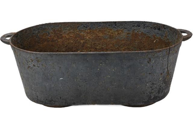 Antique Cast Iron Double Planter with Handles (1 of 7)