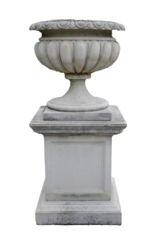 French Cast Stone Planter With Pedestal (1 of 7)