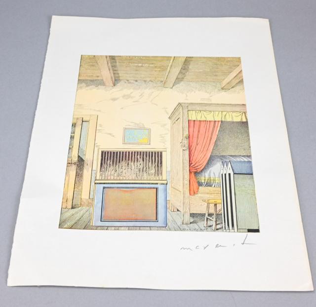 Pencil Signed Max Ernst Print "Vu a la Foire" (1 of 10)