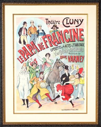 Vintage Framed Coubrac "Le Papa Francine" Poster (1 of 9)