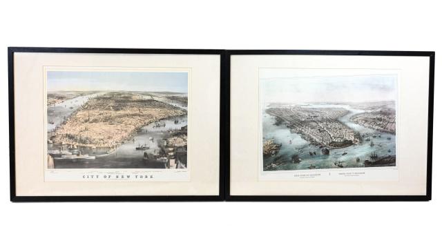 Pair Framed New York Prints From Engravings (1 of 8)
