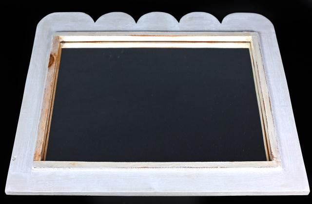 Shabby Chic Hand Carved White Washed Wall Mirror (1 of 8)