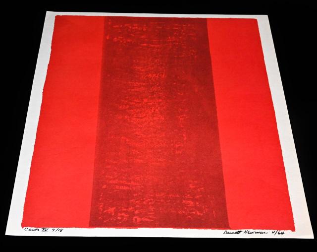 Barnett Newman Canto Xv 1998 Offset Lithograph 23.5