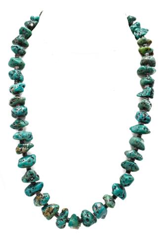 Vintage Native American Tumbled Turquoise Necklace (1 of 6)
