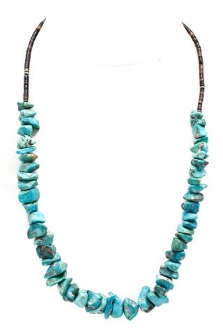 Vintage Native American Tumbled Turquoise Necklace (1 of 6)