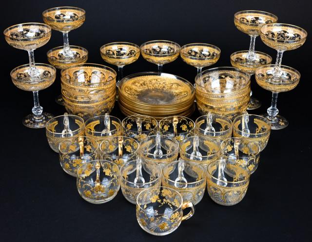 Turkish Gold Painted Coffee Bowl & Champagne Set (1 of 13)