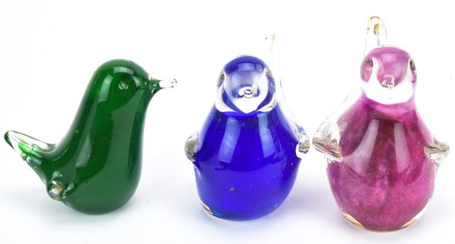 Collection 3 Hand Blown Art Glass Birds (1 of 7)