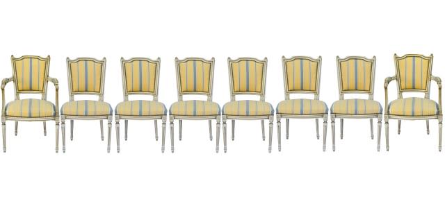 French Louis XVI Style Carved Dining Chairs (1 of 11)
