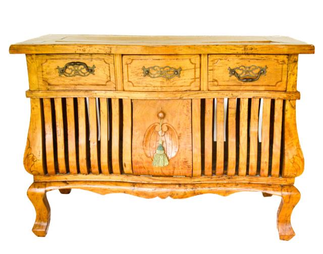 Knorr & Company Scandinavian Welsh Style Sideboard: Knorr & Company Scandinavian Welsh Style Slatted Sideboard.Measures 33 inches x 47 inches x 21 inches.