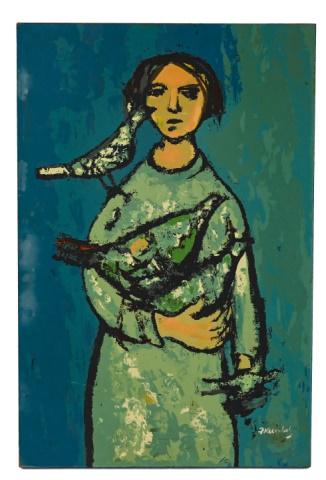 Frank Kleinholz Oil Painting Birds + Bees Signed (1 of 9)