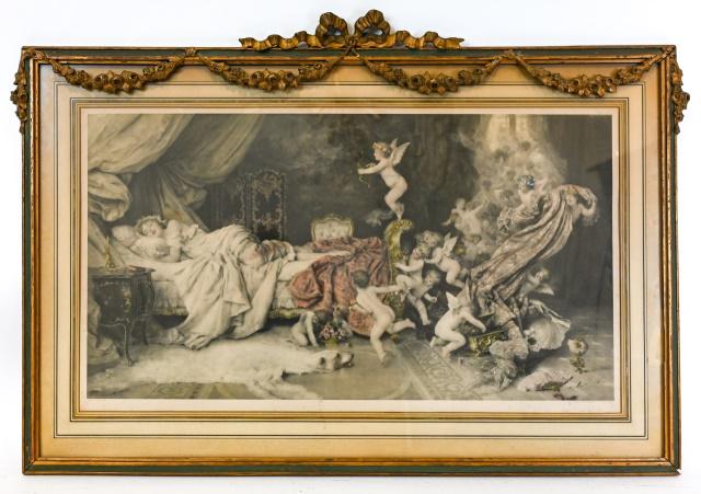 Antique Francesco Vinea Dreams of Love Engraving (1 of 11)